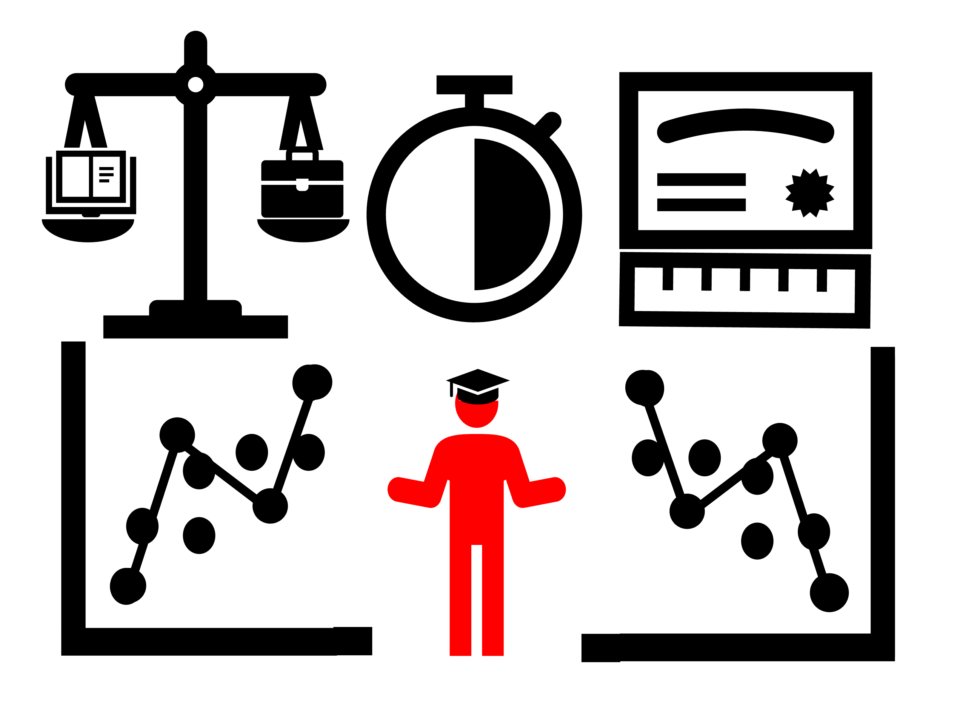 A simple outline of an open cardboard box against a solid background